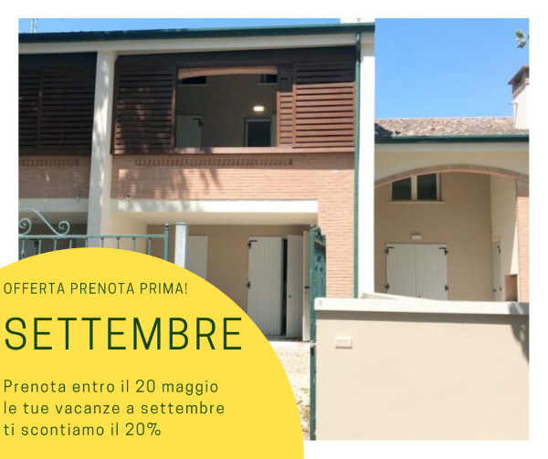Last minute – Settembre- Lido delle Nazioni – Villetta trilocale con giardino privato